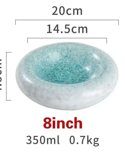 Artisan Japanese Ceramic Dinner Plates Set with Unique Artistic Patterns for Gourmet Dining