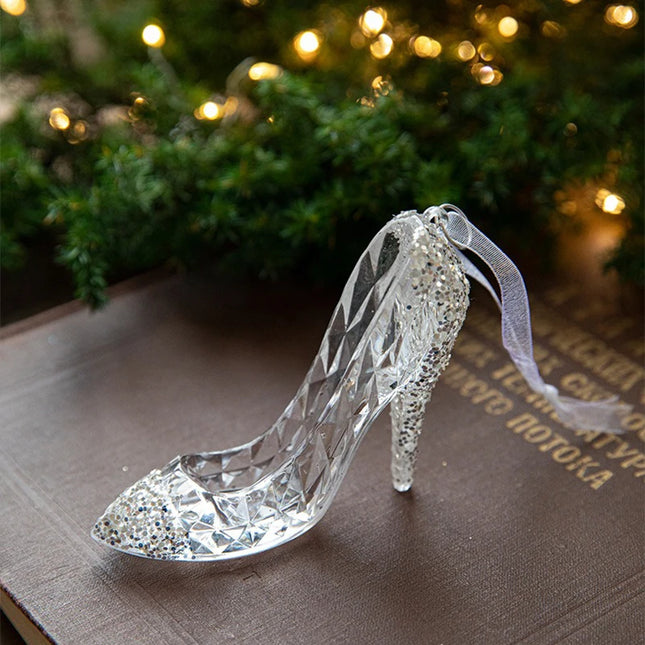Transparent Acrylic Ice Crystal Tree Pendant – Christmas Ornament