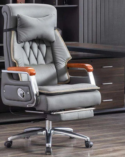 Ergonomic Faux Leather Gaming Recliner with 360-Degree Swivel