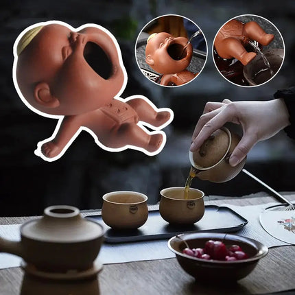 Cute Purple Sand Urine Boy Tea Pet Household Can Raise Tea Table Ornam