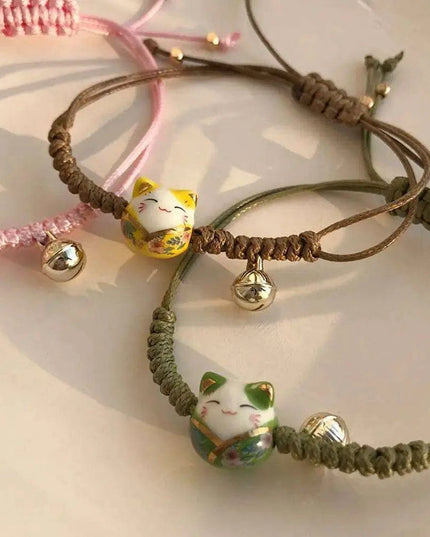 Adjustable Maneki Neko Charm Bracelet - The Perfect Gift for Cat Enthusiasts