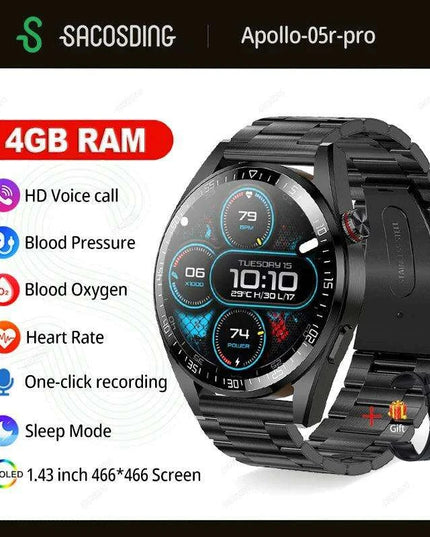 Advanced AMOLED Smartwatch with Bluetooth Calling, Health Tracking, and Multi-Sport Modes for iOS & Android