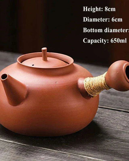 Sophisticated Cinnabar Clay Tea Pot with Electric Heater for Traditional Kung Fu Brewing