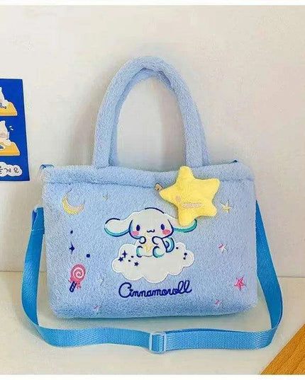 Kawaii Sanrio Plush Character Bags - Iconic Cinnamoroll, My Melody, Kuromi, Hello Kitty - Stylish Shoulder & Crossbody Set