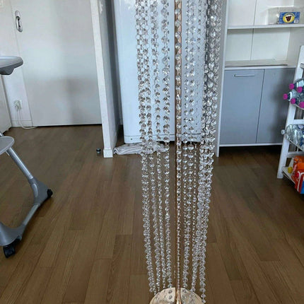 Luxurious Acrylic Crystal Centerpiece Collection - 6 Pieces, 110CM Diameter