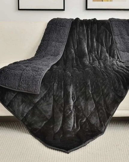 Cozy Red Sherpa Weighted Blanket for Tranquil Sleep Experience