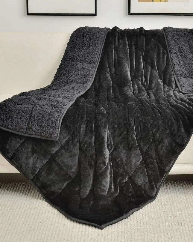 Cozy Red Sherpa Weighted Blanket for Tranquil Sleep Experience