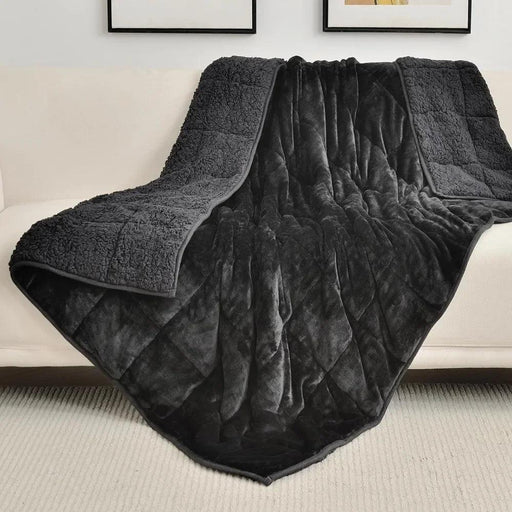 Cozy Red Sherpa Weighted Blanket for Tranquil Sleep Experience