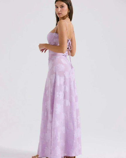 Stunning Backless A-line Maxi Dress with Adjustable Straps – Ideal for Celebratory Events & Summer Gatherings
