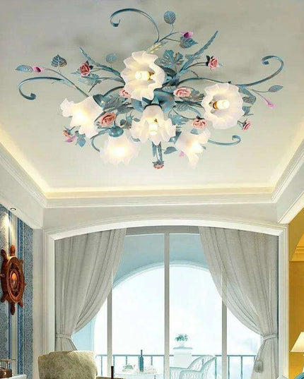 Whimsical Blossom Illuminating Chandelier for Romantic Interiors and Celebratory Events