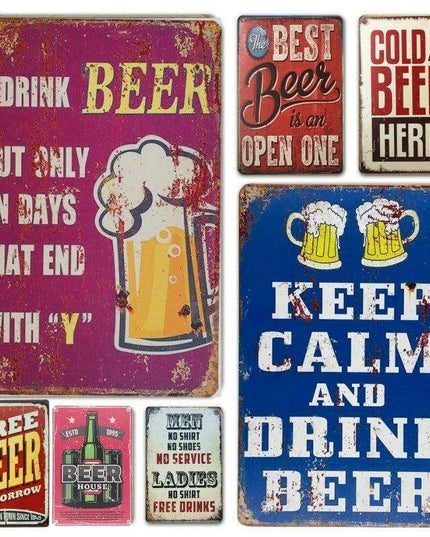 Vintage Cheers Beer Metal Sign - Perfect Wall Art for Bars, Man Caves, and Restaurants