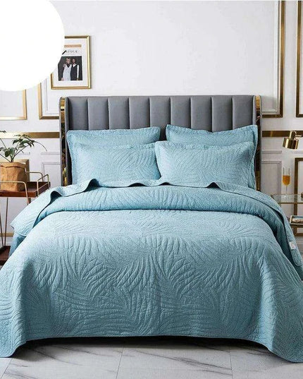 Elegant Green Bubble Kiss 3-Piece Quilt Set for King, Queen & Double Beds