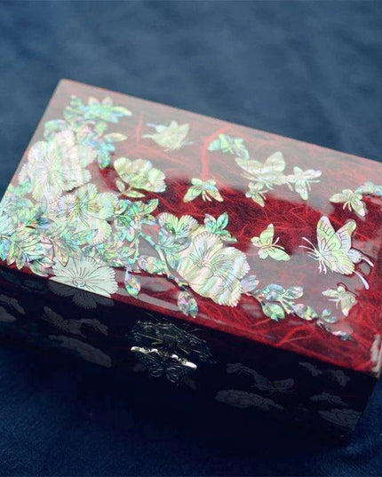 Luxury Mother of Pearl Jewelry Box with Mirror - Ideal Gift for Organizing Earrings, Necklaces, Rings & More