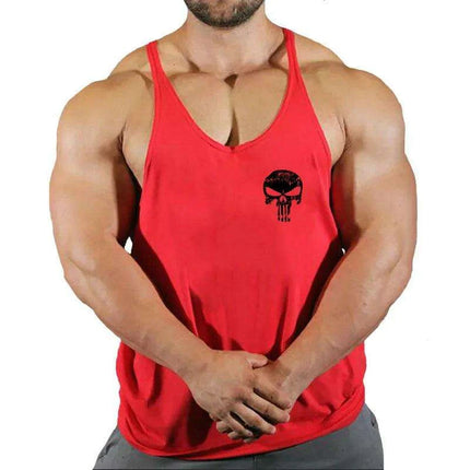 Men's Y-Back Sleeveless Gym Tank - Essential Workout Vest for Bodybuilders and Lifters
