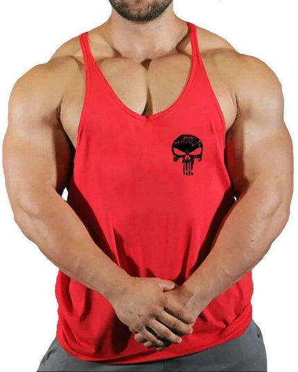 Men's Y-Back Sleeveless Gym Tank - Essential Workout Vest for Bodybuilders and Lifters