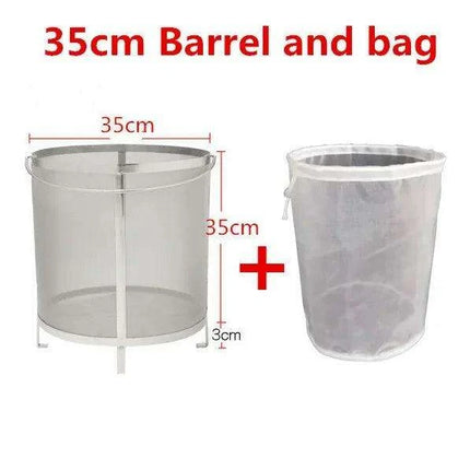 Multi-Purpose Stainless Steel Strainer with Handle for Home Brewing Beer, Wine, and Jams