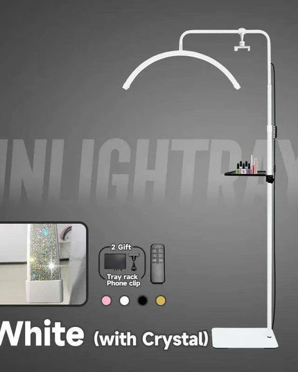 Professional LED Nail Salon Lamp with Remote Control and Built-in Metal Tray for Enhanced Beauty Treatments