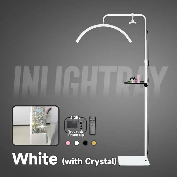 Professional LED Nail Salon Lamp with Remote Control and Built-in Metal Tray for Enhanced Beauty Treatments