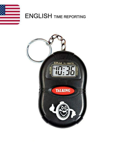 Smart Voice-Activated Talking Clock for Visually Impaired and Seniors - Clear Time Announcer with Multiple Alarm Options