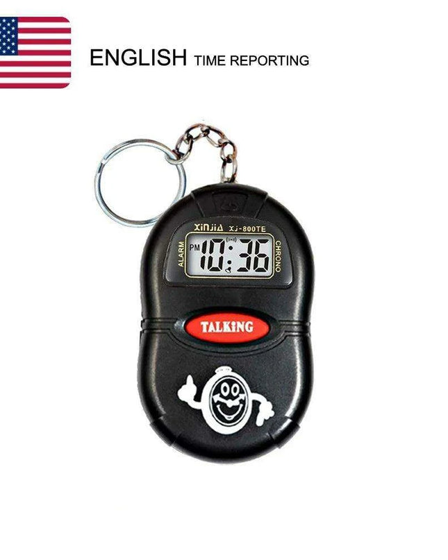 Smart Voice-Activated Talking Clock for Visually Impaired and Seniors - Clear Time Announcer with Multiple Alarm Options