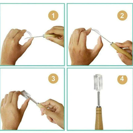 Elegant Artisan Bread Cutting Set with Luxe Leather Case