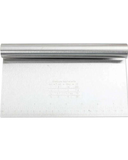 Versatile Stainless Steel Dough Cutter and Cake Slicer with Built-in Measuring Scale