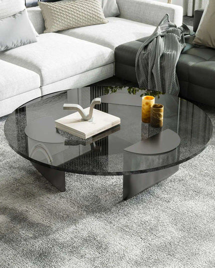 Elegant Nordic Transparent Round Coffee Table