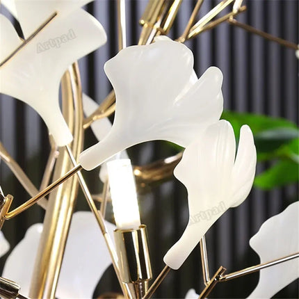Nordic Ginkgo Leaf Tall Floor Lamp
