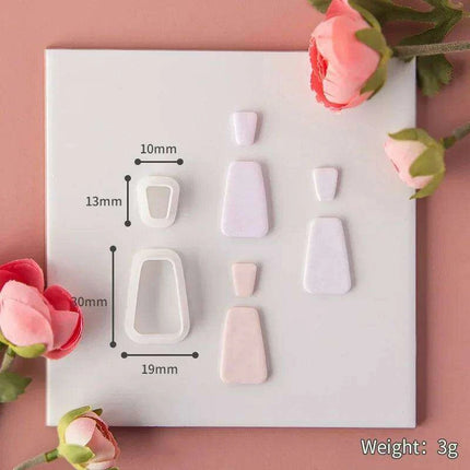 Geometric Elegance Polymer Clay Cutting Tools - Essential for Creative Makers