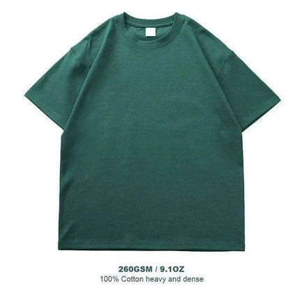 Men's Oversized Heavyweight Cotton Summer T-Shirt - Short Sleeve O-Neck for Ultimate Comfort