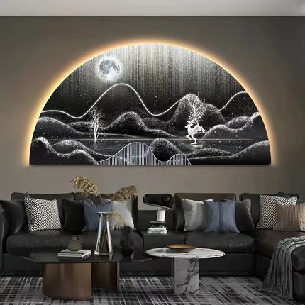 LED Reindeer Wall Art with Ambient Light
