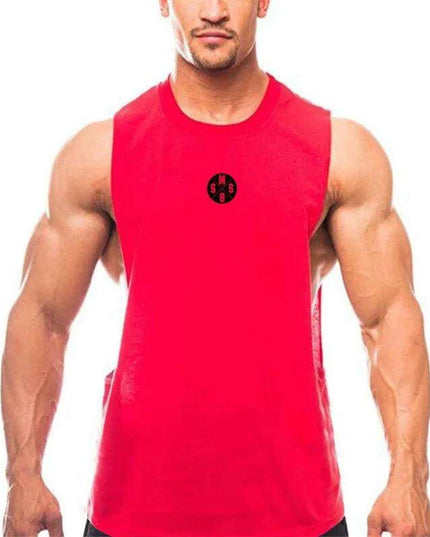 Bodybuilding Muscle Vest for Men - 3D Printed Workout Tank Top with Low Cut Armholes