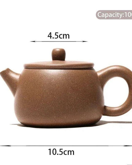 Custom Handmade 100ml Yixing Purple Clay Teapot by Artisan Pan Ruiling - Elegant Zisha Tea Infuser Set