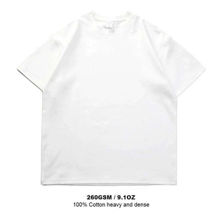 Men's Premium Heavyweight Cotton Oversized Summer T-Shirt - Short Sleeve O-Neck