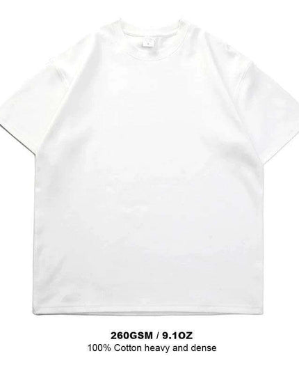 Men's Premium Heavyweight Cotton Oversized Summer T-Shirt - Short Sleeve O-Neck