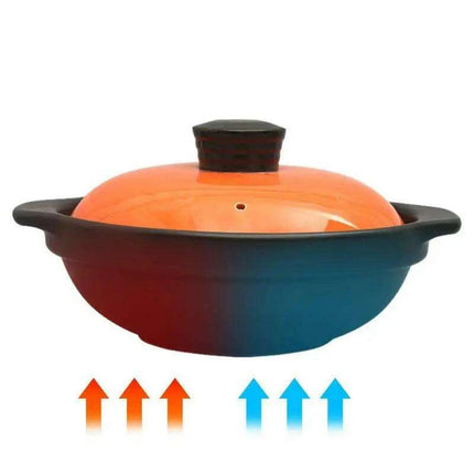 Stylish Ceramic Stew Pot for Gas Stoves - Practical Casserole with Lid for Easy Cooking