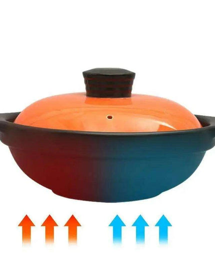 Stylish Ceramic Stew Pot for Gas Stoves - Practical Casserole with Lid for Easy Cooking