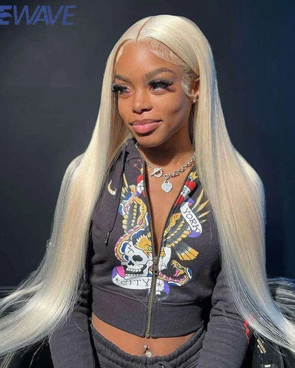 Blonde 613 Luxe Human Hair Lace Front Wig - Elegant and Timeless Hairpiece