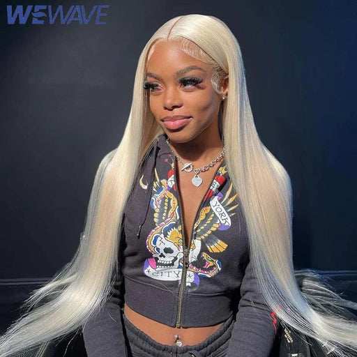 Blonde 613 Luxe Human Hair Lace Front Wig - Elegant and Timeless Hairpiece