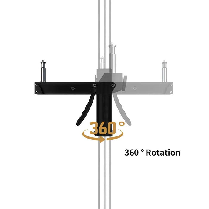 Adjustable Height Gun Grip Light Stand with Wheels and Tripod - LED Softbox Support