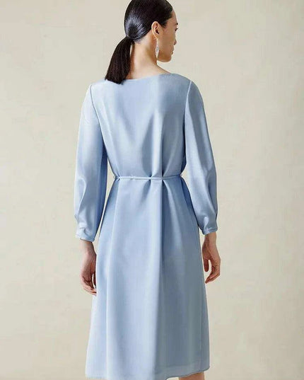 Elegant Silk Crepe Dress for Women - Perfect for Office and Parties - Spring Summer 2024 Collection