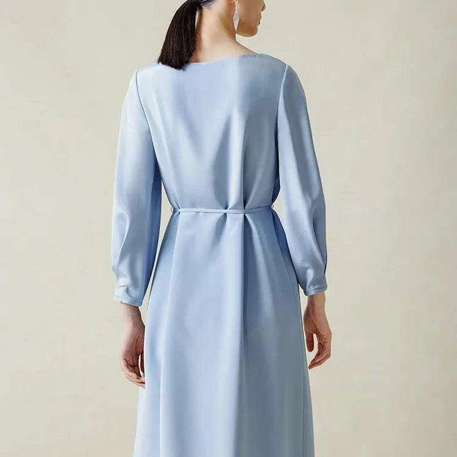 Elegant Silk Crepe Dress for Women - Perfect for Office and Parties - Spring Summer 2024 Collection