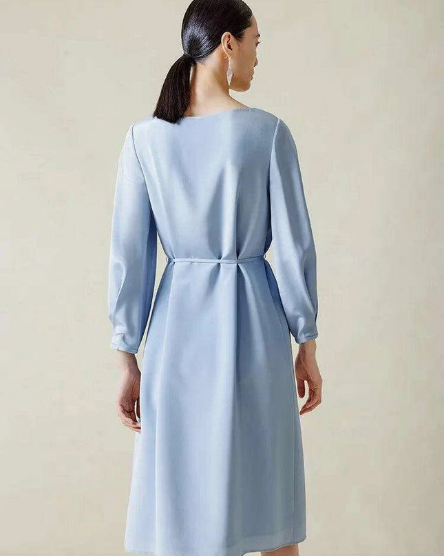 Elegant Silk Crepe Dress for Women - Perfect for Office and Parties - Spring Summer 2024 Collection