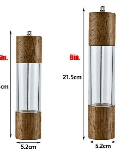 Stylish Customizable Wood Salt and Pepper Grinders - Elevate Your Cooking Experience