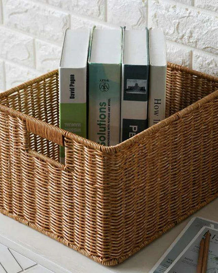 Chic Handwoven Multi-Functional Storage Basket - Stylish Organizer for Clothes, Groceries, and More for Any Space
