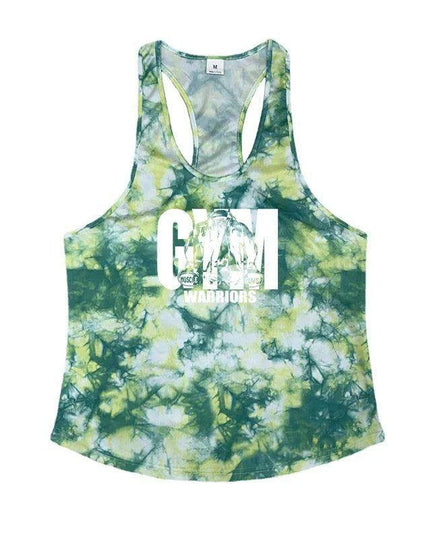 Men's Camouflage Y-Back Stringer Tank - Stylish Fitness Top for Gym and Bodybuilding