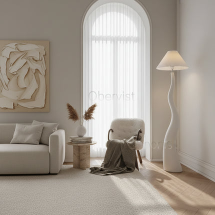 Pleated Floor Lamp — Minimalist Vertical Standing Light