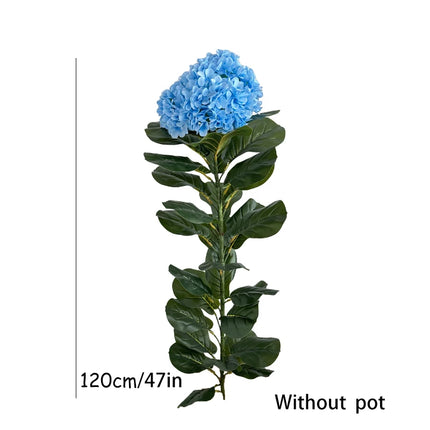 50-150cm Artificial Hydrangea Tree Faux Potted Plant Realistic Artific