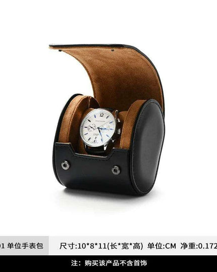 Elegant PU Leather Watch Storage Roll and Travel Organizer Set