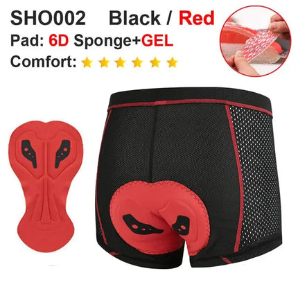 Men's 5D Gel Pad Cycling Shorts — Breathable Padded Bike Underwear